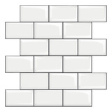 Stickgoo 10 Hojas De Azulejos Blancos Tipo Metro, Protector 