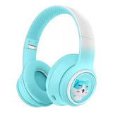 Audifonos Diadema Niños Bluetooth Recargable Muñeco Gato Akz