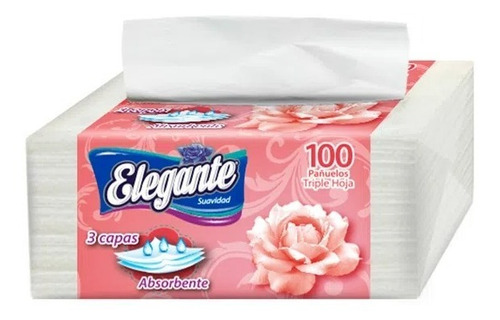 Pañuelos Descartables Tissue Triple Hoja X100 U Suavidad Flo