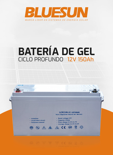 Bateria Gel Ciclo Prof Lcpc 150-12 Bluesun