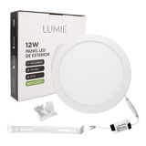 Plafon Led 12w Techo Aplicar Lampara Redondo Color Luz Cálida