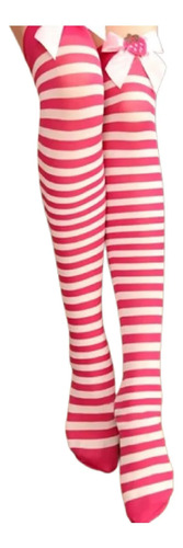 Sexys Medias Tipo Calceta De Navidad Duende Fresa Lolita