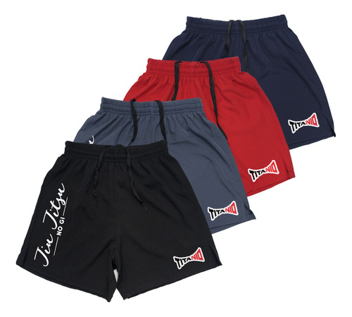 Kit 4 Shorts Bermuda Nogi Jiu Jitsu Treino Mma Academia Luta