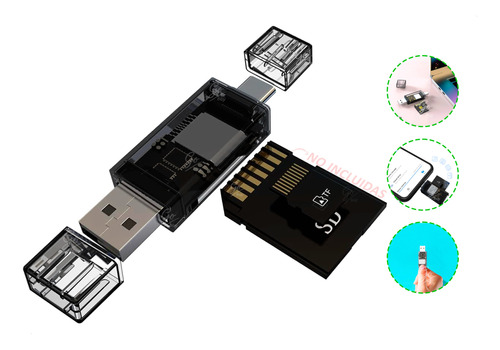 Lector Tarjetas Micro Sd Tf Card Adaptador Conectores Usb-c