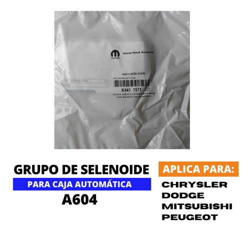 Grupo De Selenoide, Caja A604, Chrysler, Dodge, Nen  Foto 6