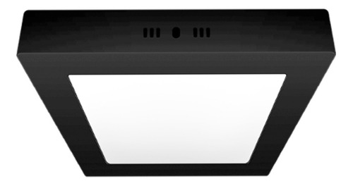 Panel Led Plafon Cuadrado 12w=80w 1080l Marco Negro Macroled