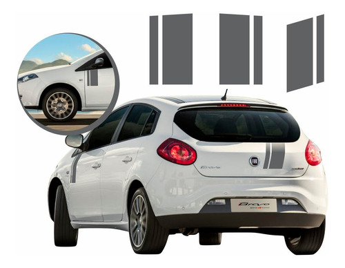 Kit Adesivos Fiat Bravo Sporting Lateral Traseiro