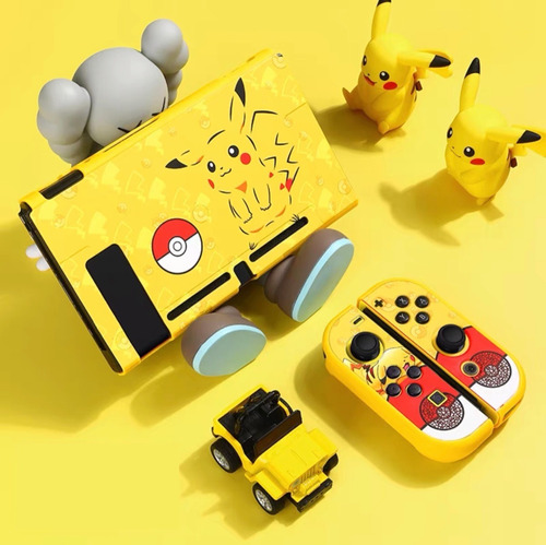 Carcasa Protectora Nintendo Switch Pikachu Y Pokebolas