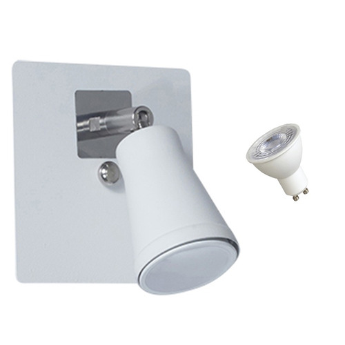 Spot Aplique Pared 1 Luz Direccionable Dublin + Dicroica 7w