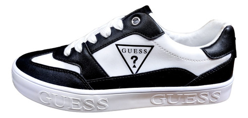 Tenis Guess Dama Originales Blanco Negro Casual