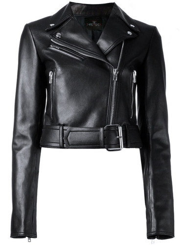 Campera Cuero Ecológico Mujer Biker Corta Sb5 Chris Ever