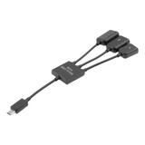 Micro Usb2.0 Power Charge Host Otg Hub, 3 En 1, Macho A Hemb