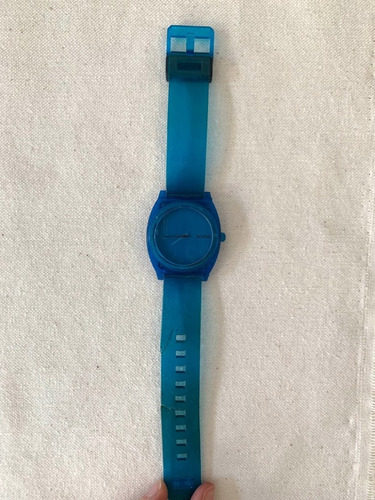 Reloj Nixon Azul Traslúcido Time Teller Usado Para Repuestos