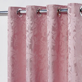 Cortina Em Tecido Jacquard 2,80 M X 1,60 M - Rosa