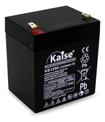 Batería Recargable 12v 5ah Kaise Selladas Kb1250 Ups Alarmas