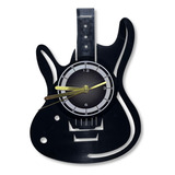 Reloj Pared Guitarra Electrica Vinilo Vintage Calado Laser 