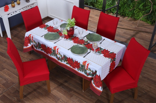 Toalha Mesa Estampada Oxford Para Mesa 4 Lugares