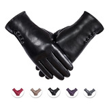 Alepo Guantes De Invierno De Piel Sintética Para Mujer, Cáli