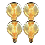 Foco Vintage Tipo Globo 40 W Adir 2958 Luz Cálida 4 Piezas