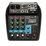 Consola De Mezcla De Sonido Bt Tu04 Canales Audio Monitor Us