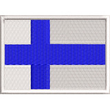 Bordado Bandeira Finlândia Motociclista P/jaqueta Ban151