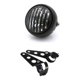 Faro Retro Cafe Racer Shadow  6 1/2'' Con Bases Led Metal