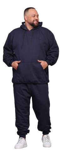 Conjunto Moletom Masculino Adulto Plus Size