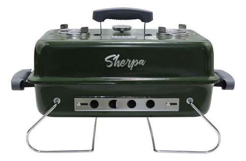 Parrilla Sherpa Verde Carbon Portatil Bbq Grill