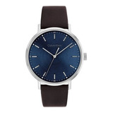 Reloj Calvin Klein Modern Para Hombre 25200052 Color De La Malla Negro Color Del Bisel Plateado Color Del Fondo Azul