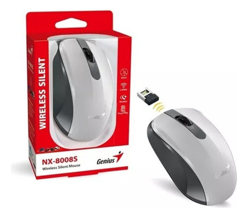 Mouse Inalambrico Genius Silent Nx-8008s Usb Blanco