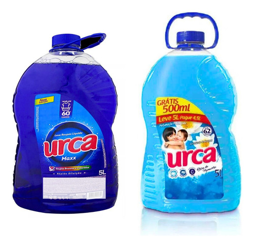 Kit Amaciante Urca 5l + Sabão Líquido Urca 5l