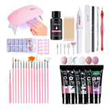 . Lámpara Led Ultravioleta For Uñas, Kit De Polygel, 41