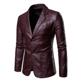 Oferta Blazer De Cuero Slim Fit For Hombre