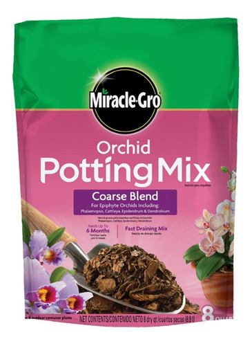 Miracle-gro Tierra Para Orquideas Preparada Potting Mix 