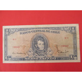 Billete Chile Medio Escudo Firmado Mackenna-ibañez Año 1962