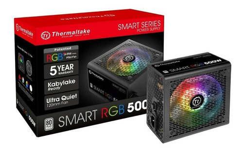 Fuente Pc Thermaltake Smart Rgb 500w 80 Plus