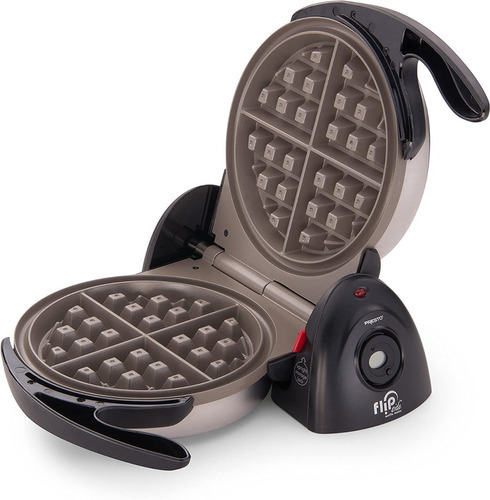 Presto 03510 Ceramic Flipside - Wafflera Belgas, Color Negro