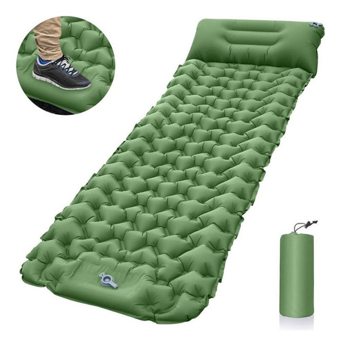 Colchoneta Inflable Ultraligera De Inflado Fácil P/acampar