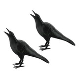 Corvo - Pássaro Para Decoração Halloween 2 Unidades