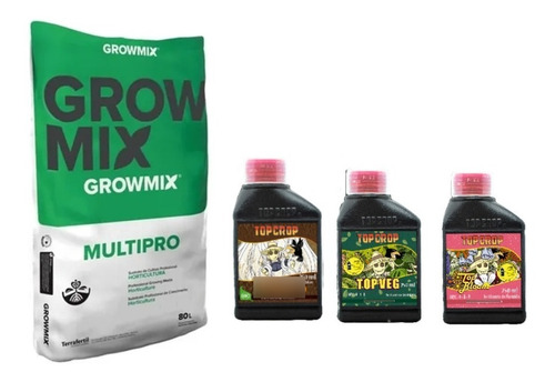  Grow Mix Multipro 80 Lt  Top Crop Deeper Veg  Bloom 250 Ml