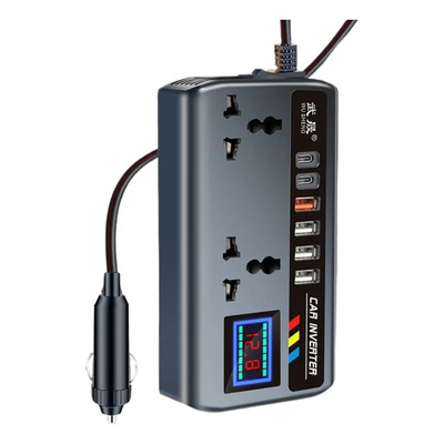 Inversor De Corriente Para Auto 200w 12v-110v Con Usb Y Led | Meses sin interés