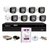 Kit Intelbras 8 Cam. 1220b Full Color Dvr 1208 2tb Purple