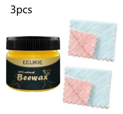 Eelhoe - Cera De Abejas (2 Paños Para Muebles De Madera)