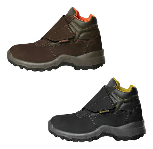 Bota De Couro Nobuck Velcro Vitoria Sra Delta Plus | Parcelamento sem juros