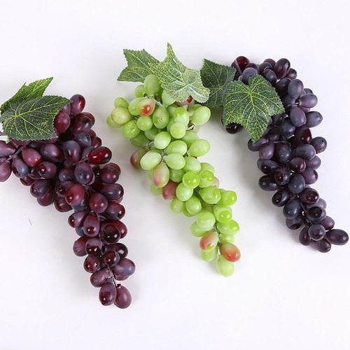 Paquete Con 10 Racimos De Uvas Artificiales Grandes