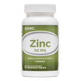 Gnc | Zinc | 30mg | 100 Vegetarian Tablets