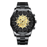 Reloj Luminoso Con Calavera Para Hombre