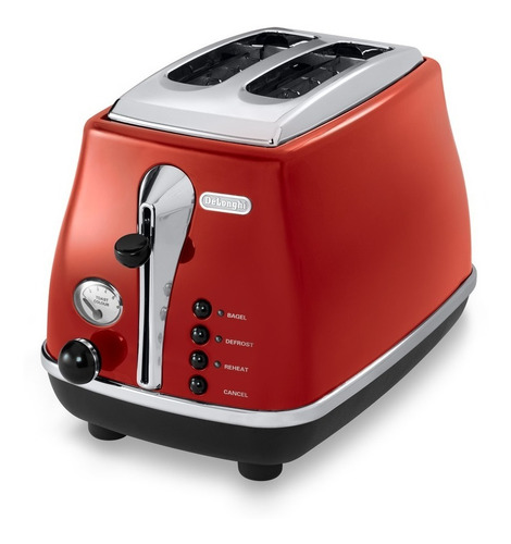 Tostadora Delonghi Icona Vintage Roja Color Rojo