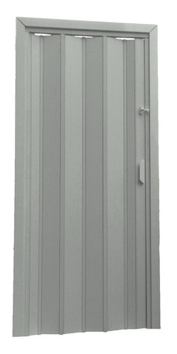 Porta Pvc Sanfonada 210cmx80cm Cinza Plasflex