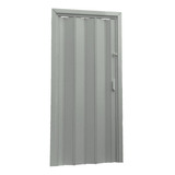 Porta Pvc Sanfonada 210cmx80cm Cinza Plasflex